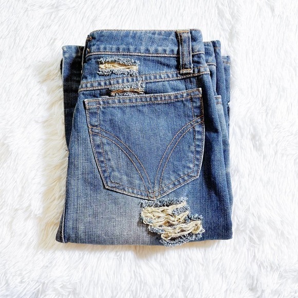 Dolce & Gabbana Ripped Denim Skirt Medium Blue Size 24 - Picture 2 of 13